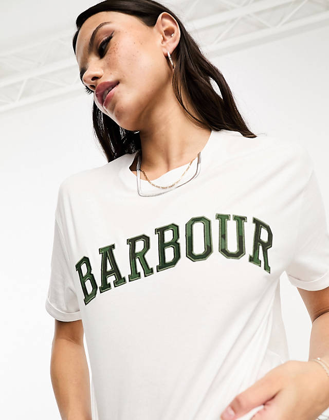 Barbour - x asos exclusive logo tee in white