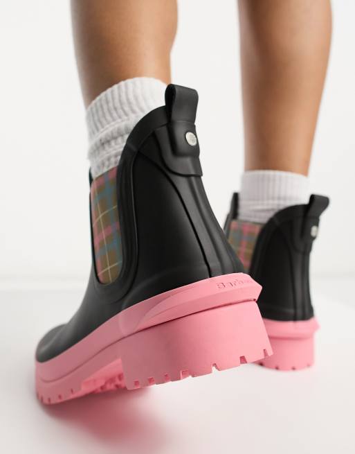 Barbour store pink wellies