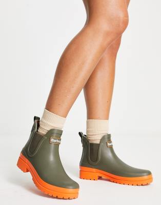 x ASOS exclusive Mallow wellington boots in fern-Green