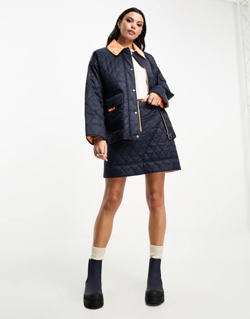 Barbour x ASOS exclusive quilted jacket in navy