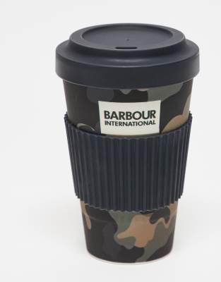 Barbour x ASOS exclusive reusable travel mug in camo