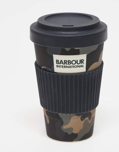 Barbour x ASOS exclusive reusable travel mug in camo - view 1