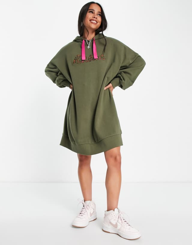 Barbour x ASOS exclusive Stephanie hoodie dress in khaki