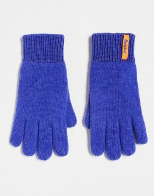 Barbour x ASOS exclusive unisex knitted gloves in blue - ASOS Price Checker