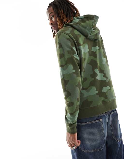 Barbour x ASOS exclusive unisex logo hoodie in camo | ASOS