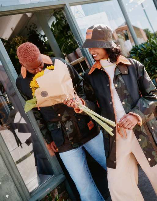 Barbour x FhyzicsShops exclusive unisex wax jacket in olive Camo