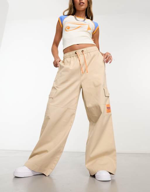 Barbour x ASOS exclusive wide leg cargo pants in stone