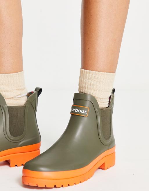 Barbour x ASOS Exclusives - Mallow - Regenlaarzen in varengroen, 3 van 4