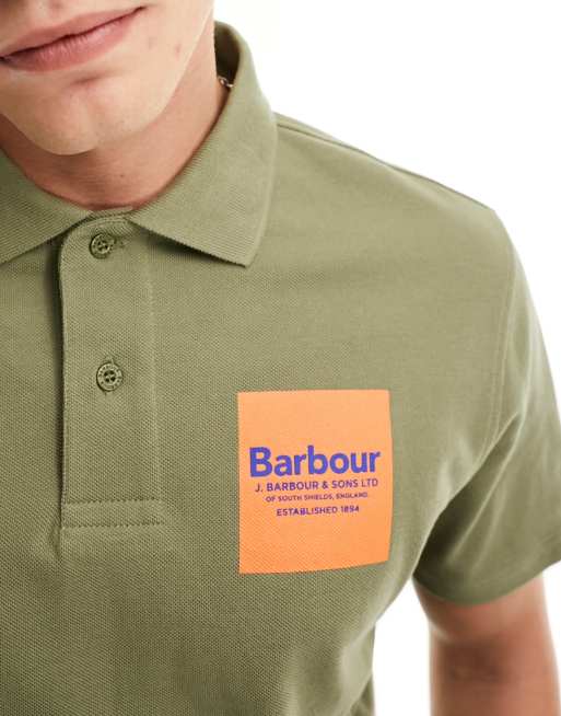 Barbour x ASOS – Grön pikétröja med korta ärmar, exklusivt hos ASOS, 4 av 4