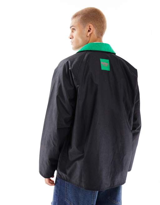 Barbour x ASOS Pyramid Wachsjacke in Schwarz