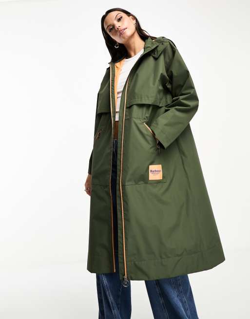 Barbour x ASOS - Vandtæt frakke med hætte i olivengrøn - Kun hos ASOS, 4 af 4