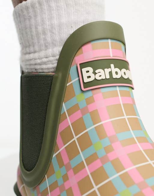 Barbour x ASOS - Wilton - Gummistøvler med grønne skotsktern - Kun hos ASOS, 4 af 4