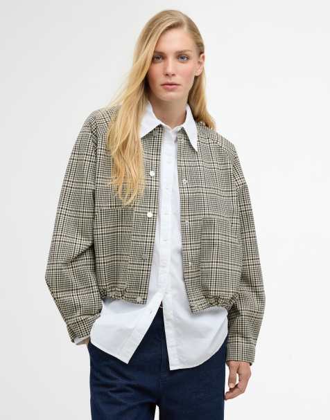 Barbour X Lucy Williams Leyburn Check Showerproof Bomber Jacket - view 1