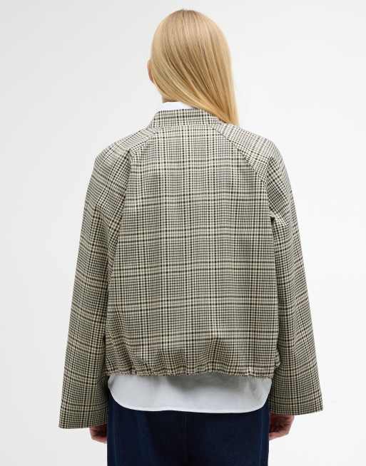 Barbour X Lucy Williams Leyburn Check Showerproof Bomber Jacket, 2 of 4