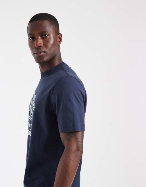 Barbour x Mul 'Gone Fishing' short sleeve graphict-shirt in navy, 3 of 5