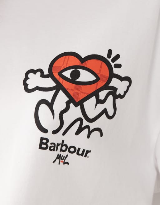 Barbour x Mul Tyne short sleeve graphic t-shirt in white, 2 of 4
