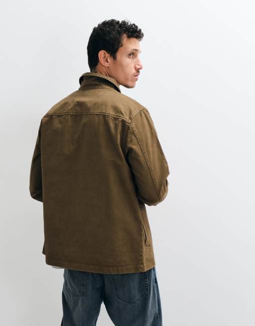 Barbour Yorklane twill overshirt in light brown, 5 of 5