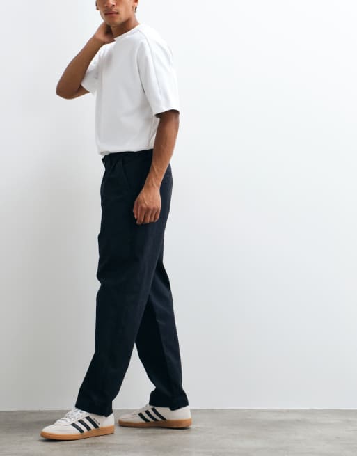 Barbour Yorklane twill trousers in dark navy, 2 of 5