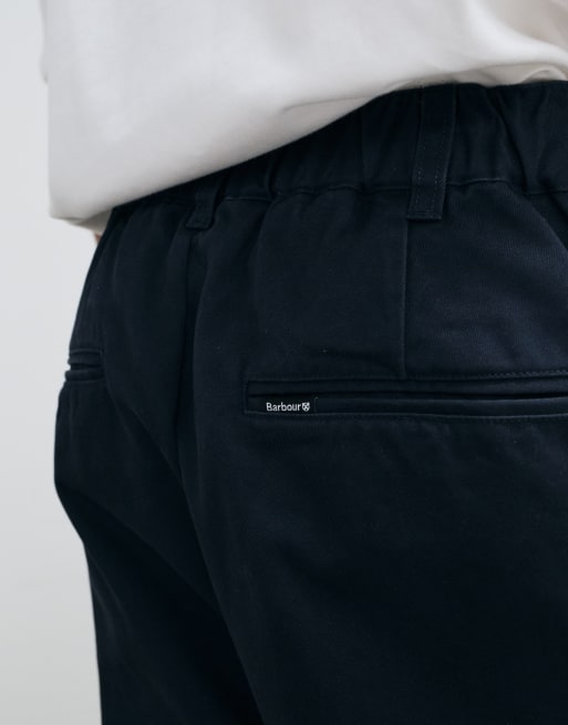 Barbour Yorklane twill trousers in dark navy, 5 of 5