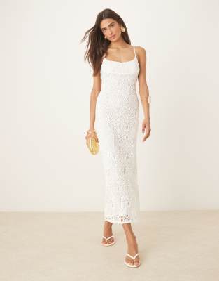 Bardot Adoni Crochet Midi Dress