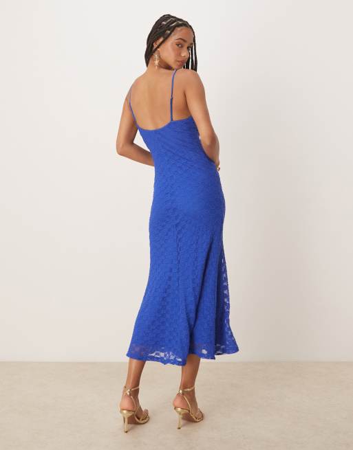 Bardot - Adoni - Robe mi-longue en tulle - Bleu de cobalt, 3 de 4