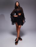[Bardot] Bardot Anyssa ruffle mini dress in black 6 Black