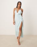 [Bardot] Bardot Ardia halter dress in aqua-Blue 8 AQUA