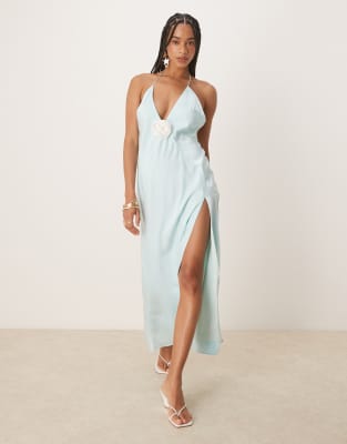 Bardot - Ardia - Neckholder-Kleid in Aqua-Blau