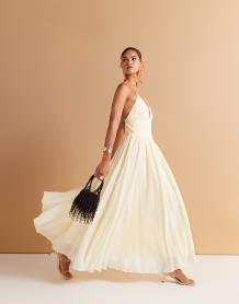 ASOS DESIGN beaded and sequin scoop grab clutch bag in gold