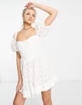 [Bardot] Bardot broderie corset mini dress in white 12 White