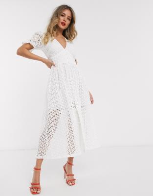 bardot broderie dress