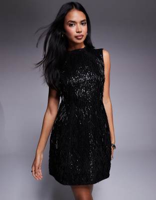 Bardot Christina Mini Sequin Dress In Black