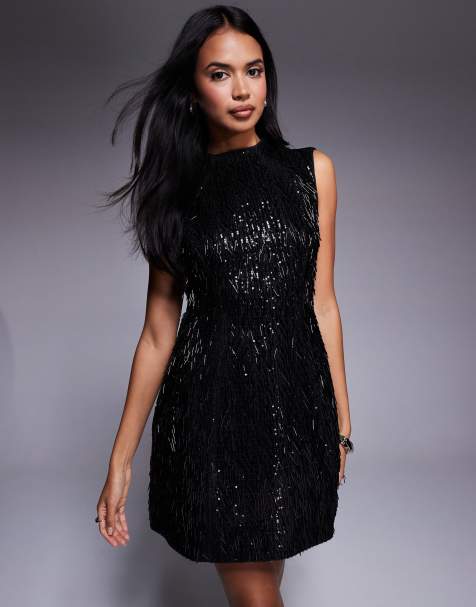 Bardot Christina mini sequin dress in black