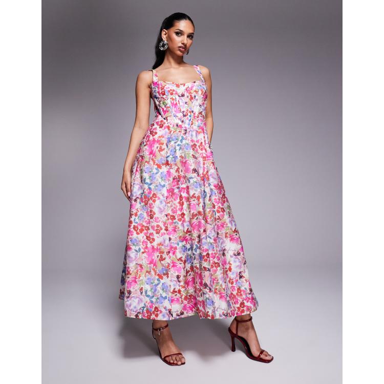 bardot pink floral dress The Bardot