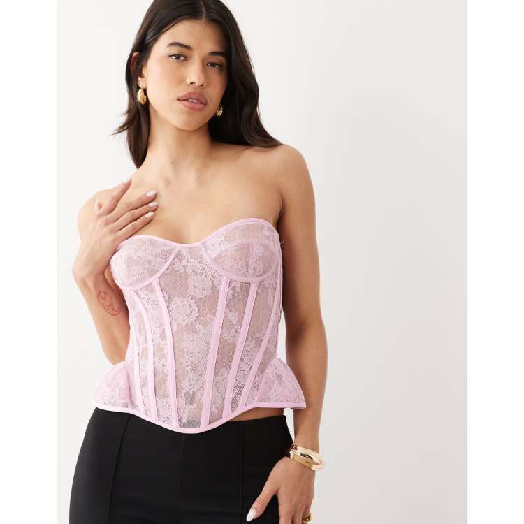 Bardot Cristo premium strapless sculpting lace bustier corset top