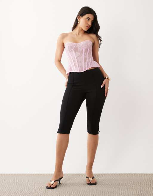 Bardot Cristo premium strapless sculpting lace bustier corset top in lilac, 2 of 4