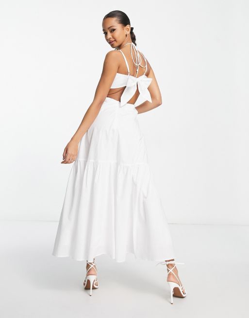 White linen shop bardot dress