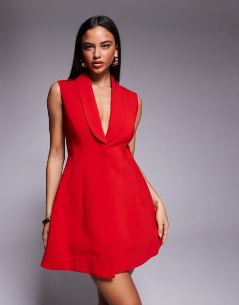 Bardot - Destene - Elegante mini-jurk in vuurrood - view 1
