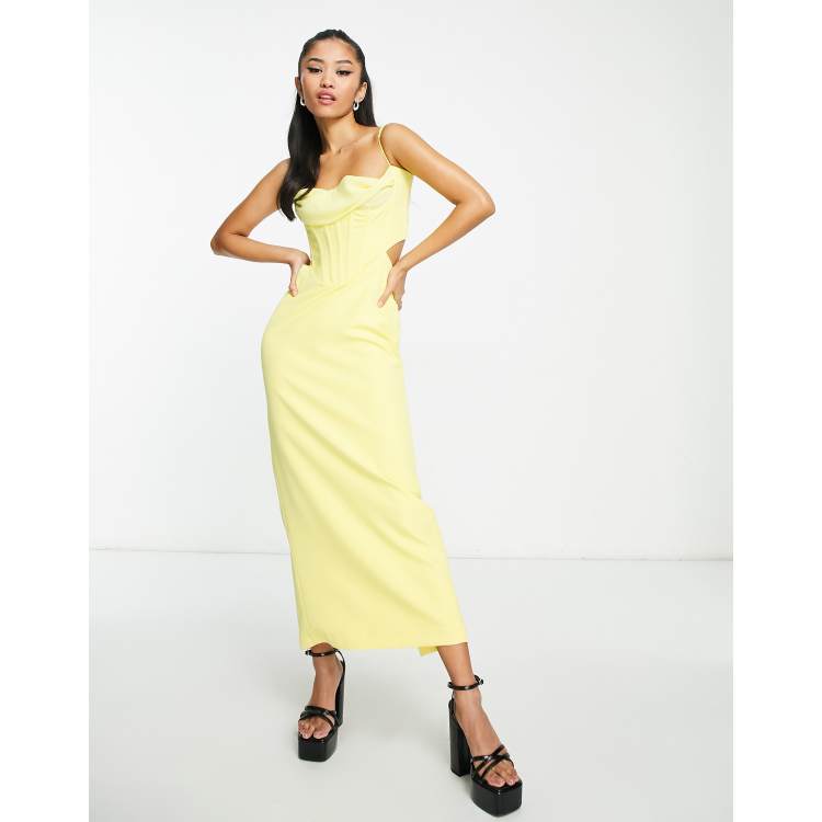 Lemon Yellow Corset Gown