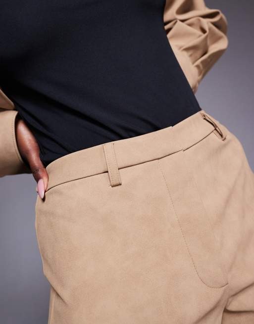 Bardot faux-suede shorts in soft beige (Part of a set), 5 of 5