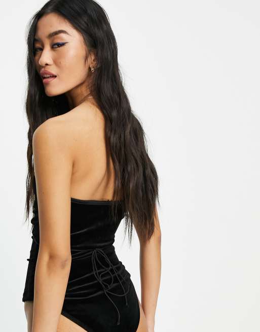Bardot – Helena – Czarne sznurowane body, 2 z 4