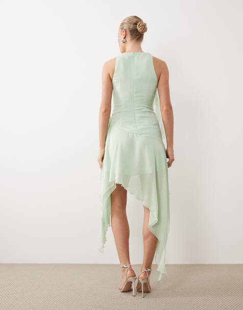 white christmas dresses Mint Green Chiffon Wedding Party Dress V Neckline Sexy Prom Cocktail Party  Dress (BM7732) – DaisyFormals-Bridesmaid and Formal Dresses in 59+ Colors main image 0