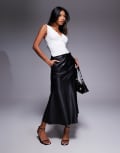 [Bardot] Bardot Kindra faux leather a-line skirt in black 12 Black