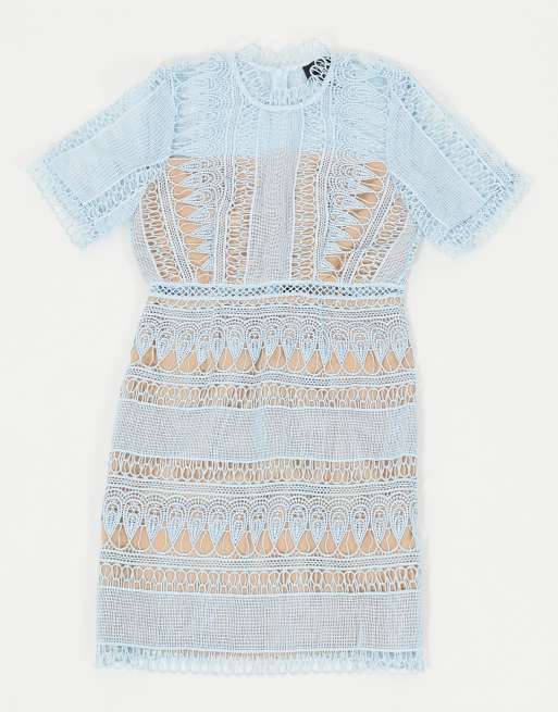 Bardot light sale blue lace dress