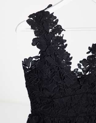 bardot lace peplum dress
