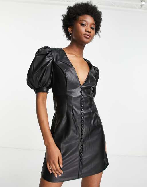 Asos faux store leather dress