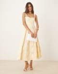 [Bardot] Bardot Lilah corset midi dress in yellow daisy 12 YELLOW DSY