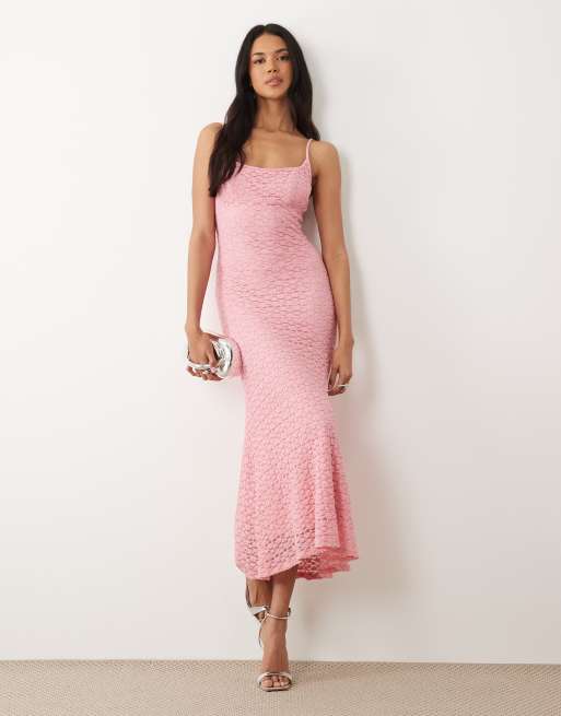Bardot - Louisa - Lyserød cami-midikjole med blomstermønster i mesh - Kun hos ASOS, 2 af 4
