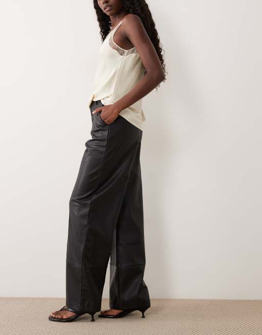 Bardot Marlow PU wide leg pant in black, 2 of 5
