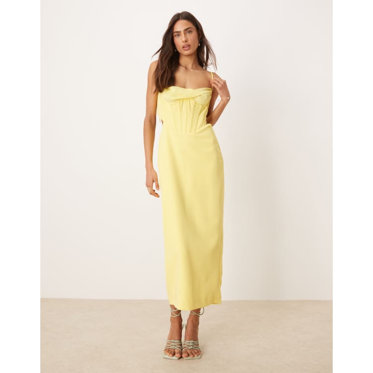 Bardot Martini midi dress in limoncello | ASOS